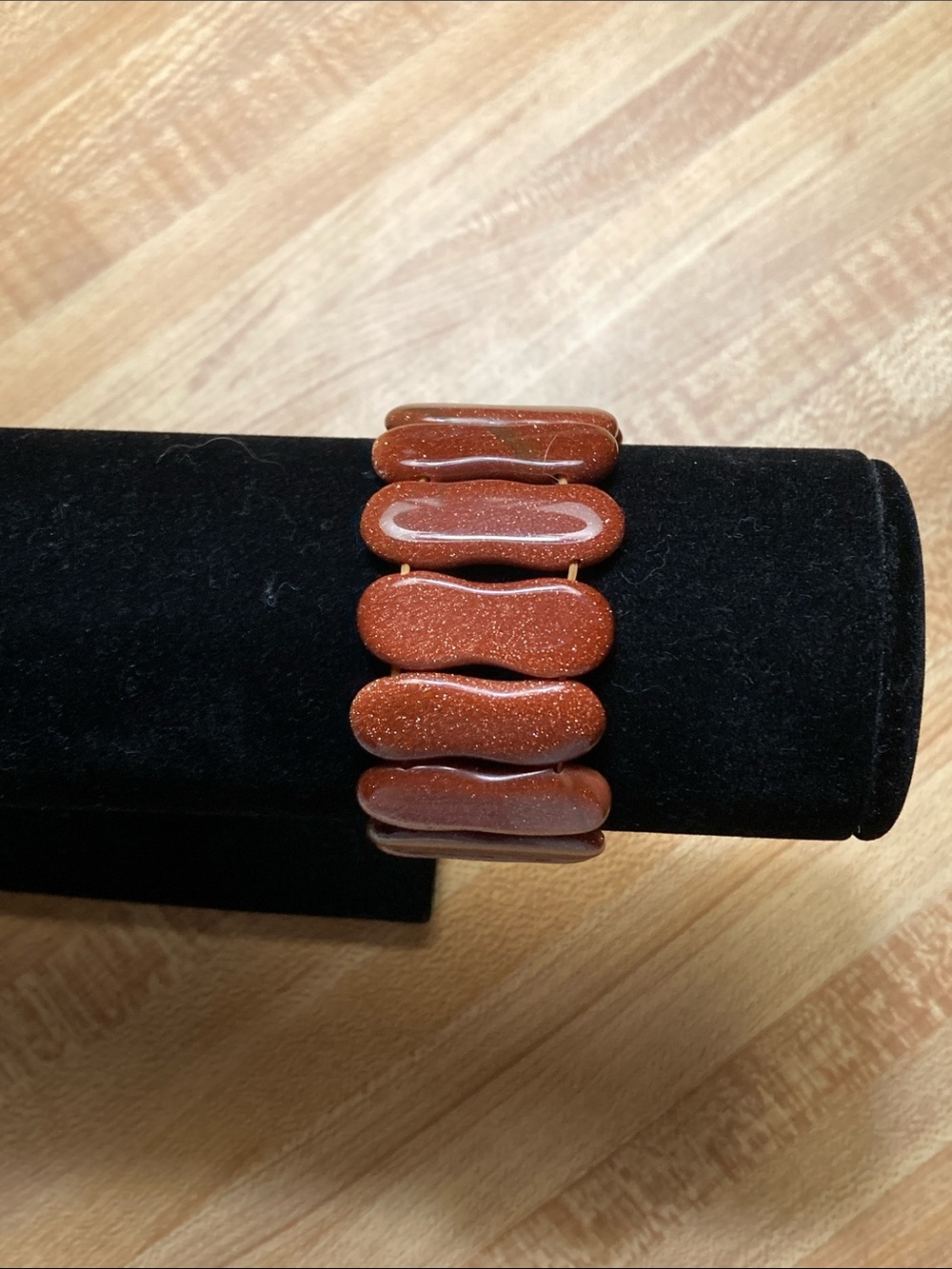 Brown Goldstone Stretch Bracelet